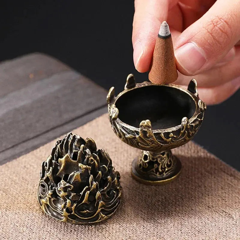 ATELIER-TIBET – Brûleur d’Encens Boshan Antique, Héritage Historique & Élégance Intemporelle