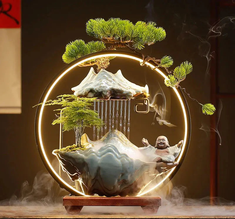 ATELIER-TIBET – Souffle Clair · Fontaine d’Encens LED Cascade Zen