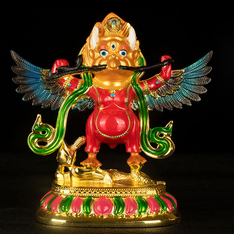 ATELIER-TIBET Alliage d'oiseau Garuda du Tibet pour éloigner les mauvais esprits Décoration de la maison