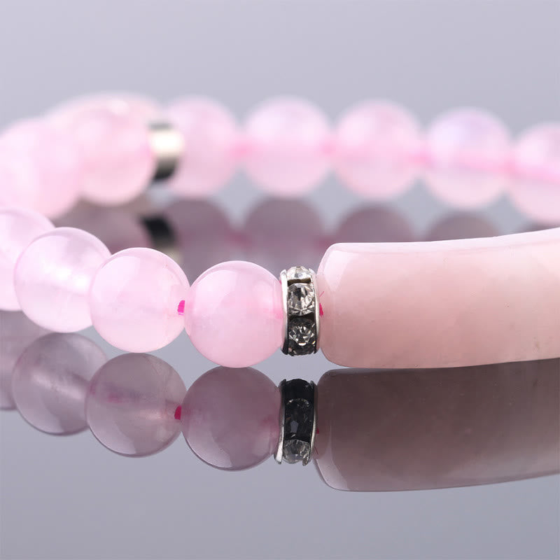 ATELIER-TIBET – Bracelet en Améthyste Naturelle Forme Cœur 8 mm, Perles Artisanales