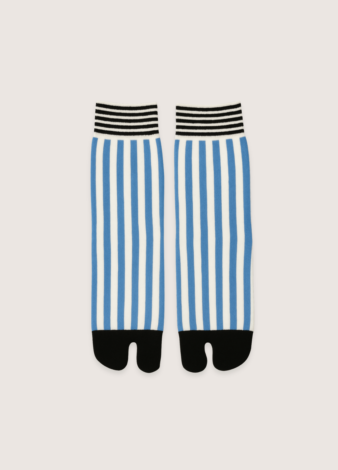 Chaussettes tabi femme coton rayure bleu – Miko