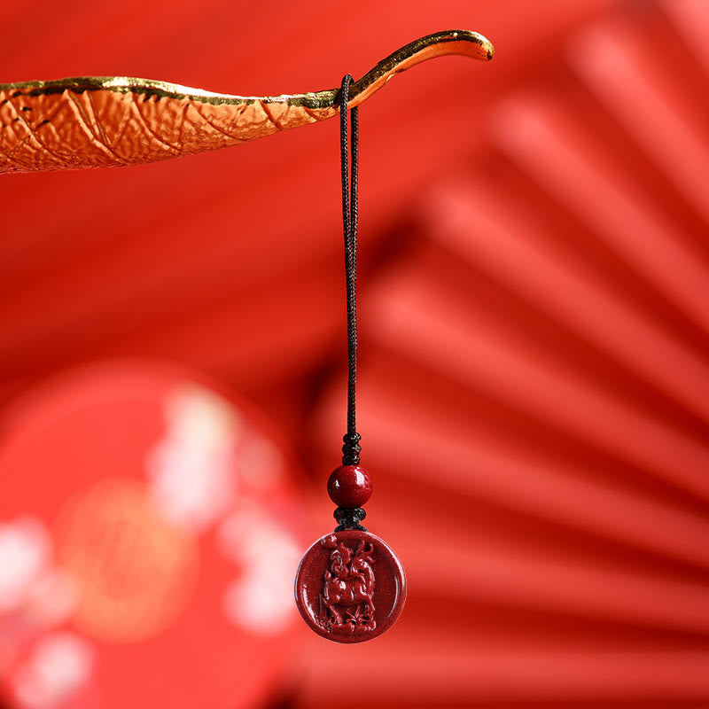 ATELIER-TIBET – Collier Zodiaque Chinois en Cinabre Naturel