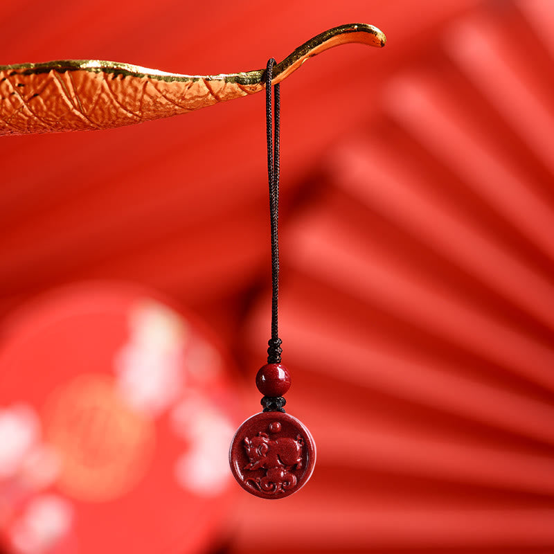 ATELIER-TIBET – Collier Zodiaque Chinois en Cinabre Naturel