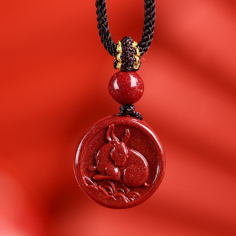 ATELIER-TIBET – Collier Zodiaque Chinois en Cinabre Naturel
