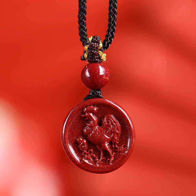 ATELIER-TIBET – Collier Zodiaque Chinois en Cinabre Naturel