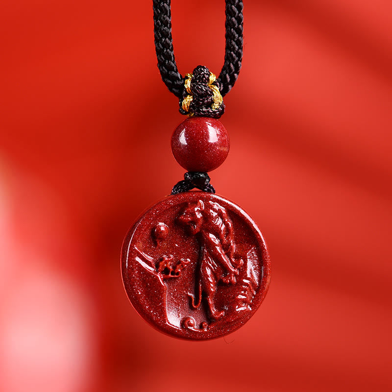 ATELIER-TIBET – Collier Zodiaque Chinois en Cinabre Naturel