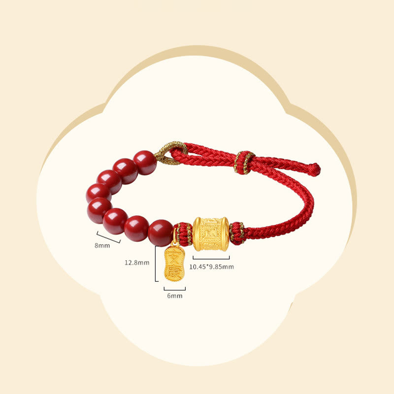 ATELIER-TIBET Bracelet Cinabre & Mantra Argent 999 – Ancrage & Intention