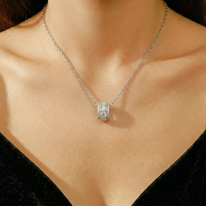 Collier Cristal de Roche – Écho Silencieux, Argent