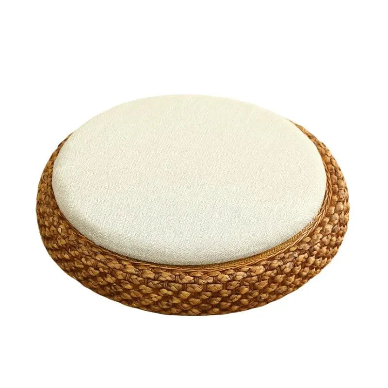 ATELIER-TIBET – Coussin “TatamiSerenity” en Paille Naturelle – Assise Sol & Méditation Zen