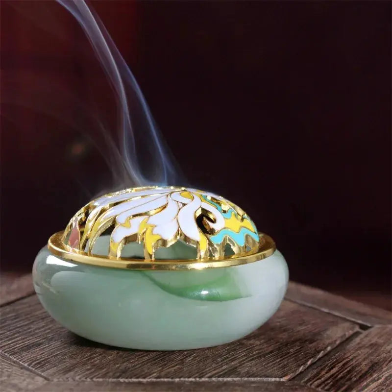 ATELIER-TIBET – Brûleur d’Encens en Verre Renard à Neuf Queues, Mystique & Raffiné