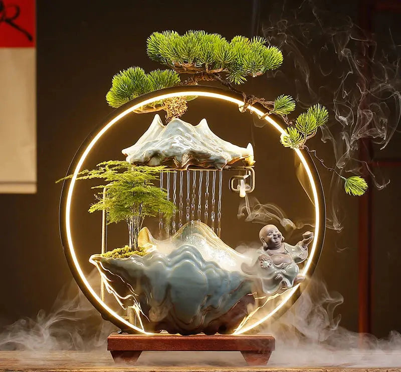 ATELIER-TIBET – Souffle Clair · Fontaine d’Encens LED Cascade Zen