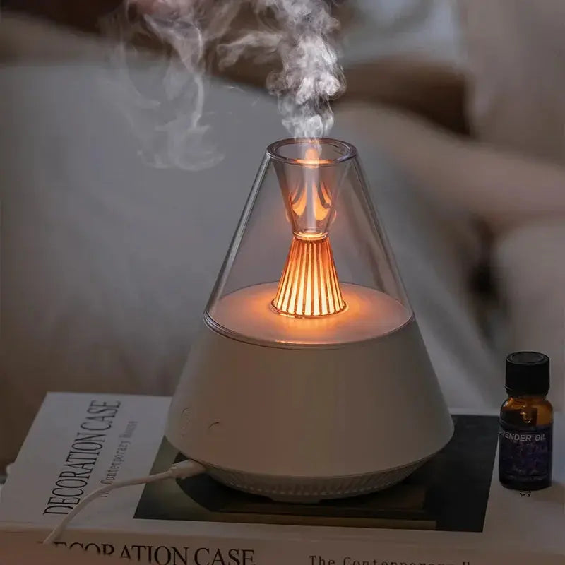 ATELIER-TIBET – Diffuseur d’Huiles Essentielles Effet Flamme avec Télécommande