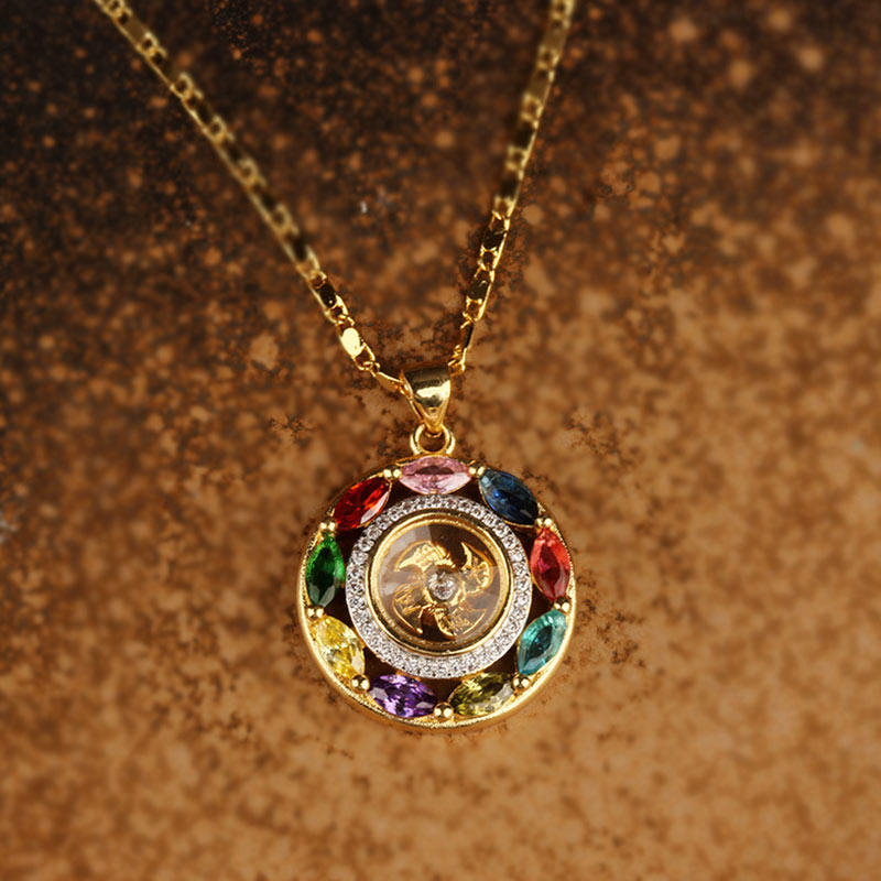 ATELIER-TIBET – Collier-Bracelet Porte-Bonheur en Cuivre & Zircon (Bijou 2-en-1)