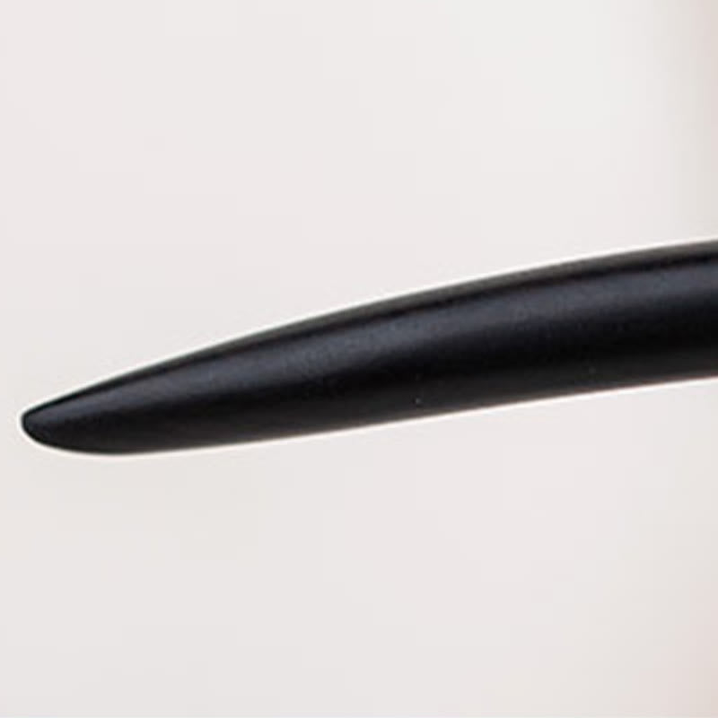 ATELIER-TIBET Pic à Cheveux Ébène & Pampille Rouge – 18 cm
