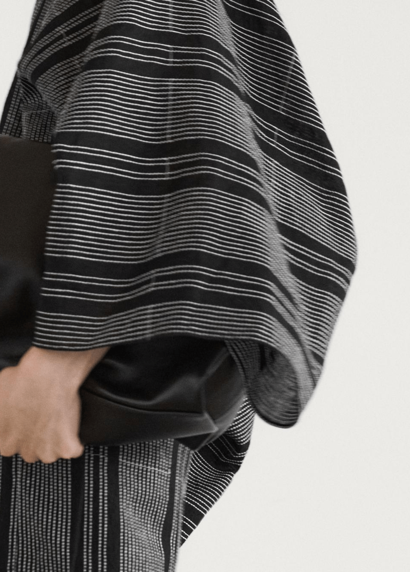 Ensemble kimono femme coton motif rayure noir – Shima