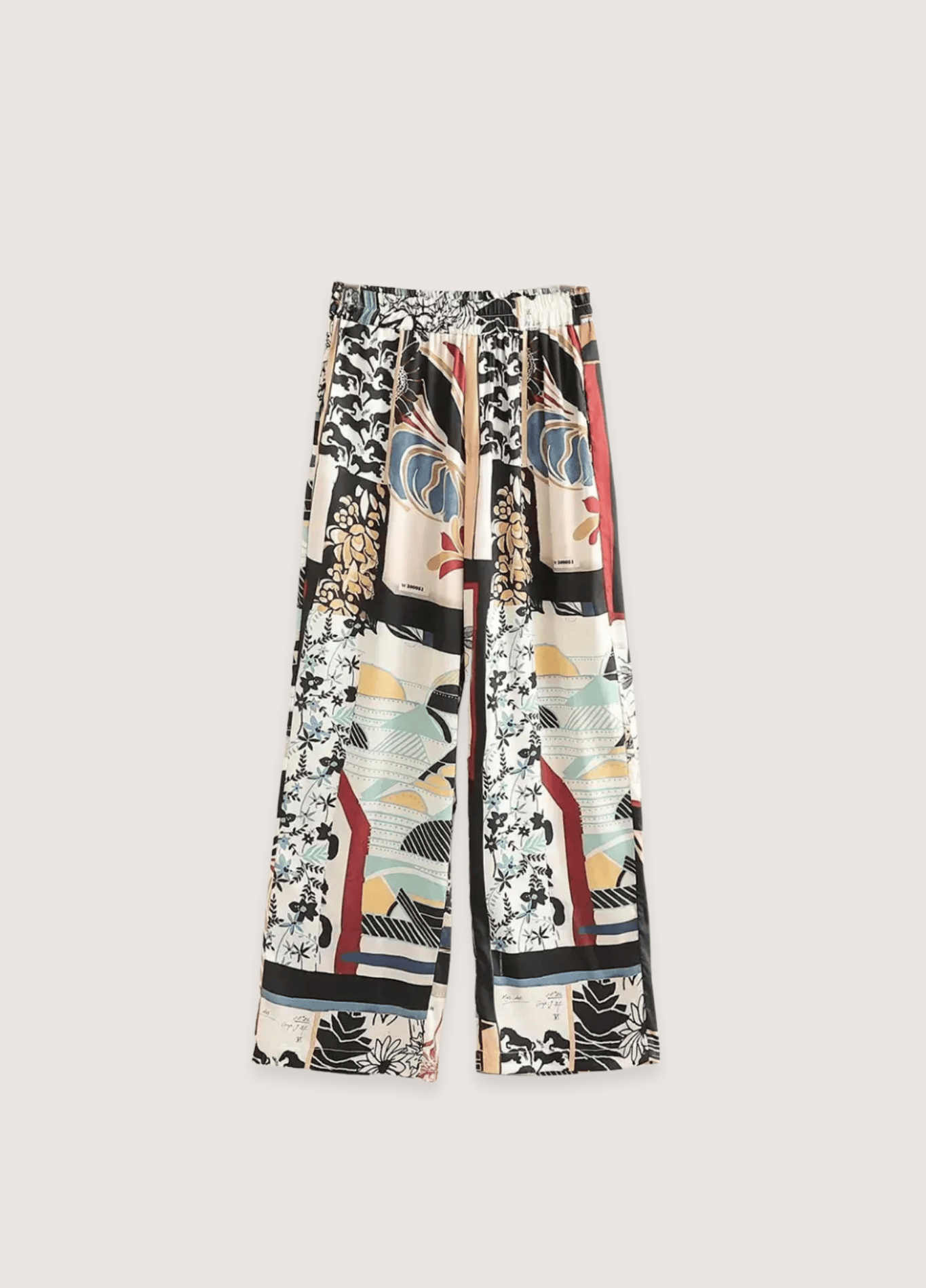 Ensemble kimono femme soie motif pivoine multi – Kintsugi