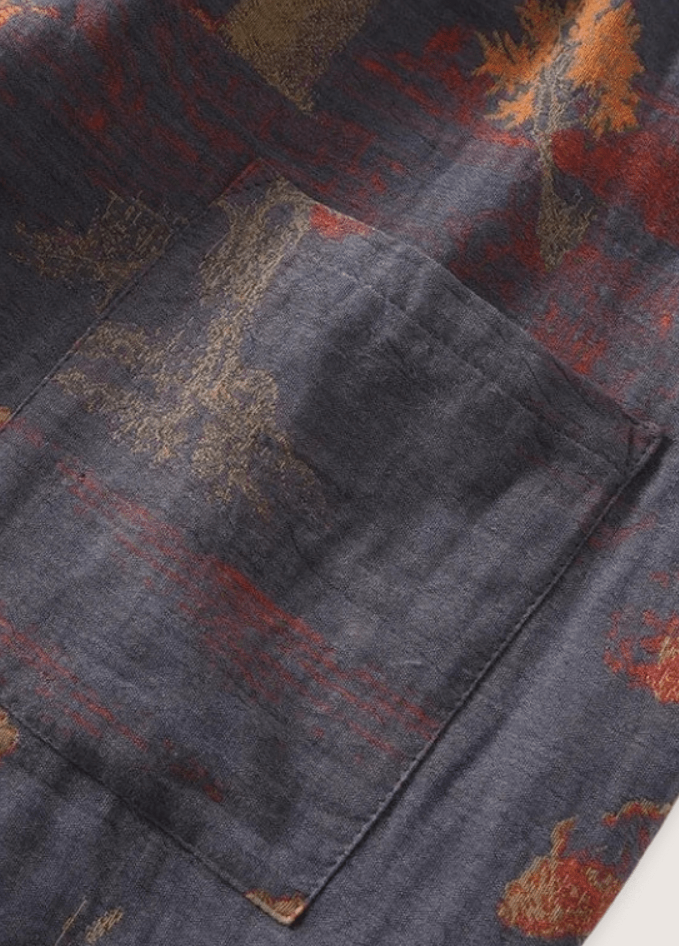 Ensemble pyjama kimono homme coton motif érable bleu – Momiji