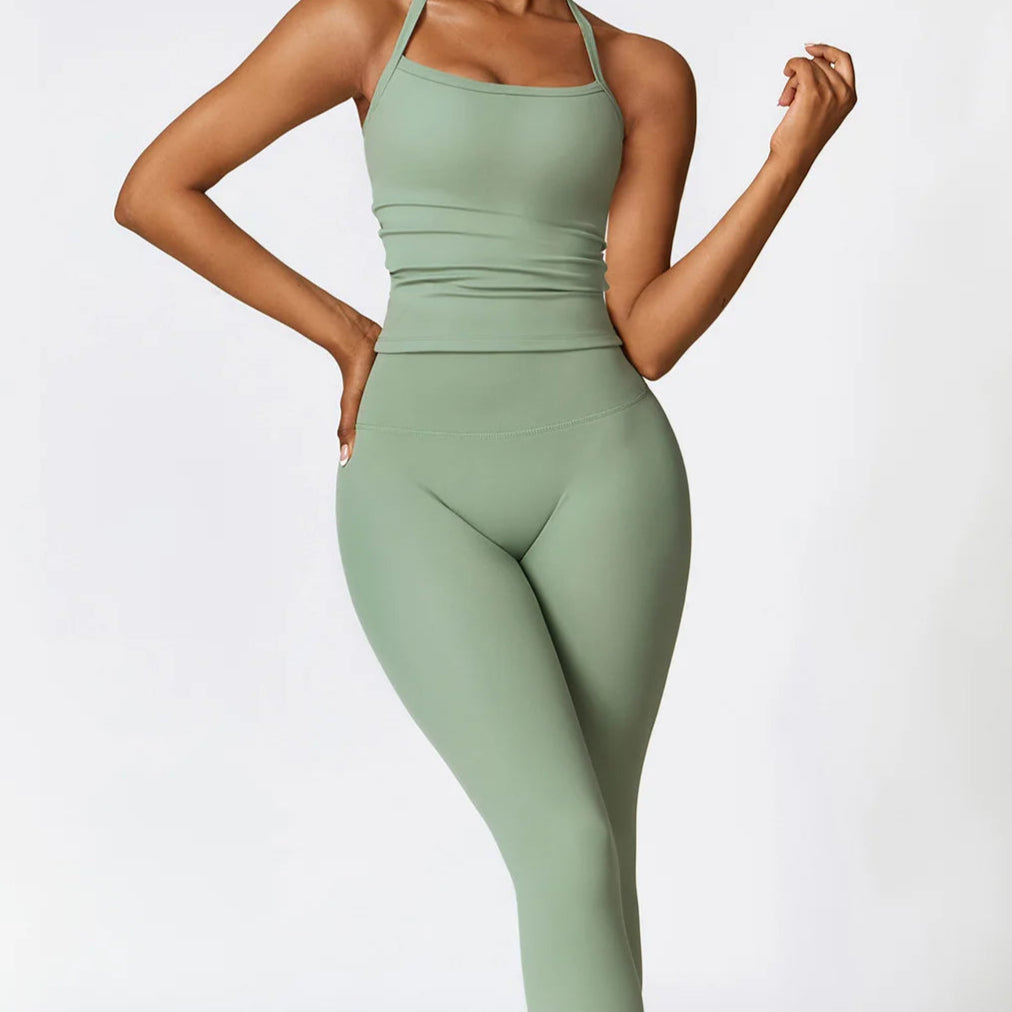 ATELIER-TIBET – Ensemble Yoga 2 Pièces Élastique en Nylon & Spandex