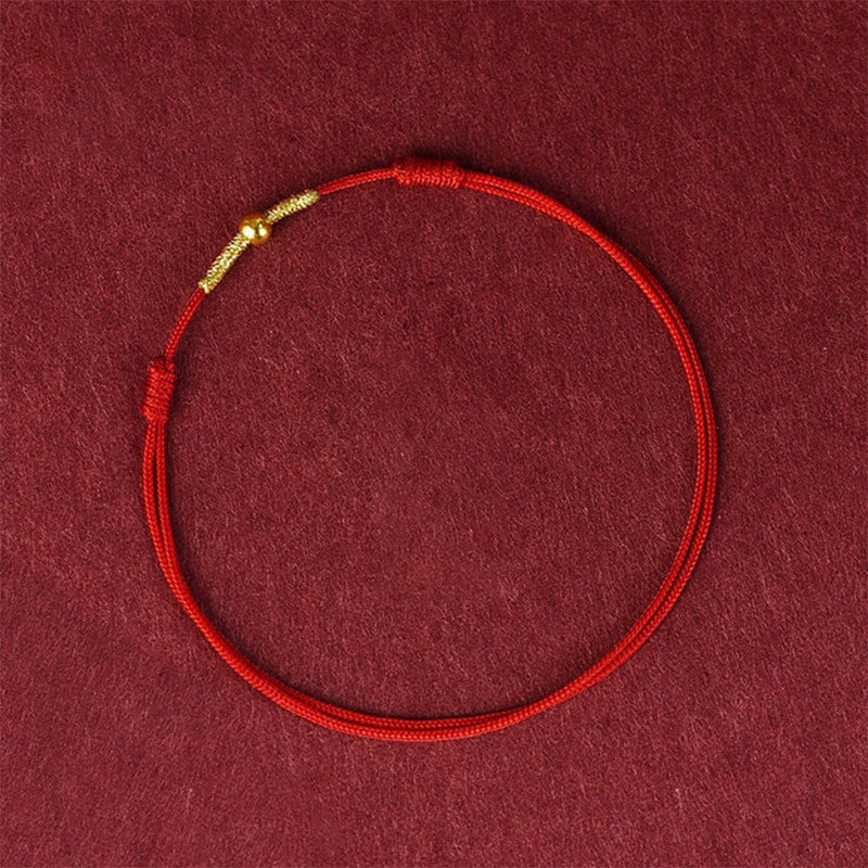ATELIER-TIBET – Bracelet / Chevillère de Protection en Fil Rouge & Argent Sterling 925