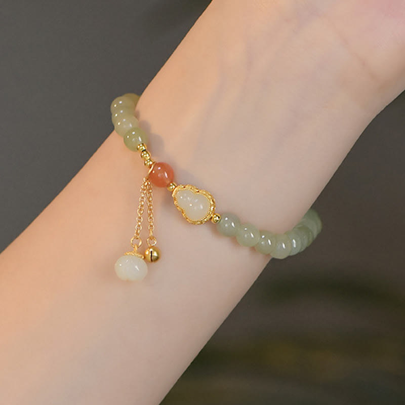 ATELIER-TIBET Bracelet Lotus Jade Hetian & Argent 925 – Abondance & Élégance