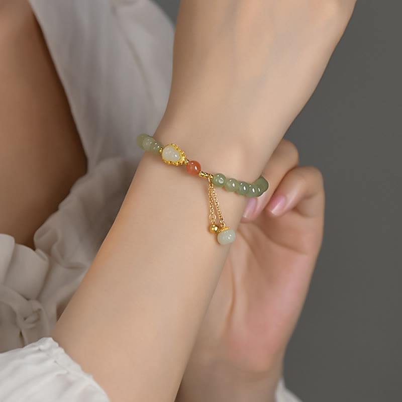 ATELIER-TIBET Bracelet Lotus Jade Hetian & Argent 925 – Abondance & Élégance