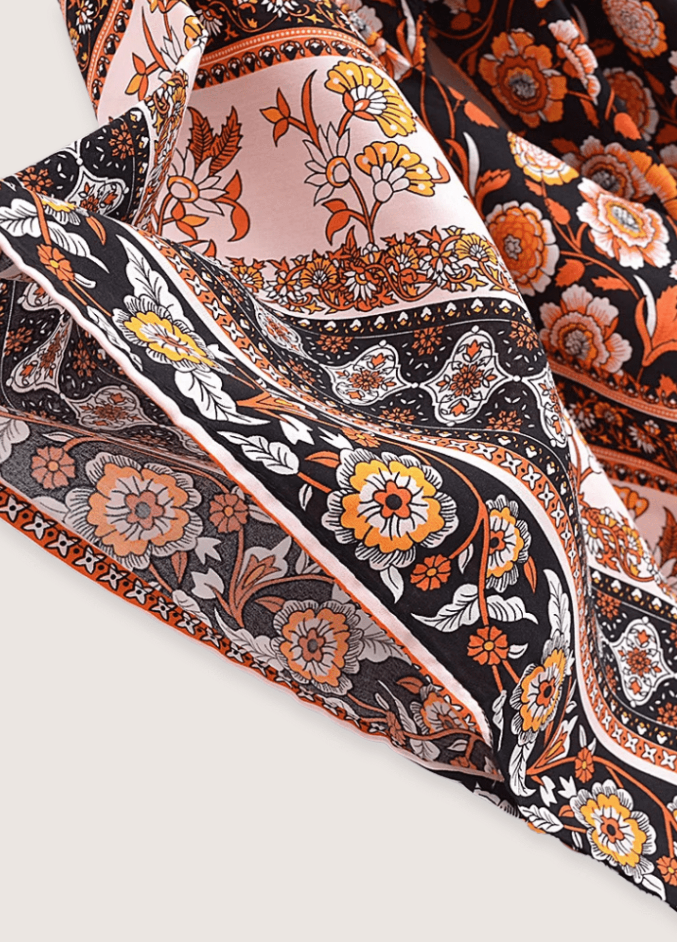 Kimono court femme viscose orange