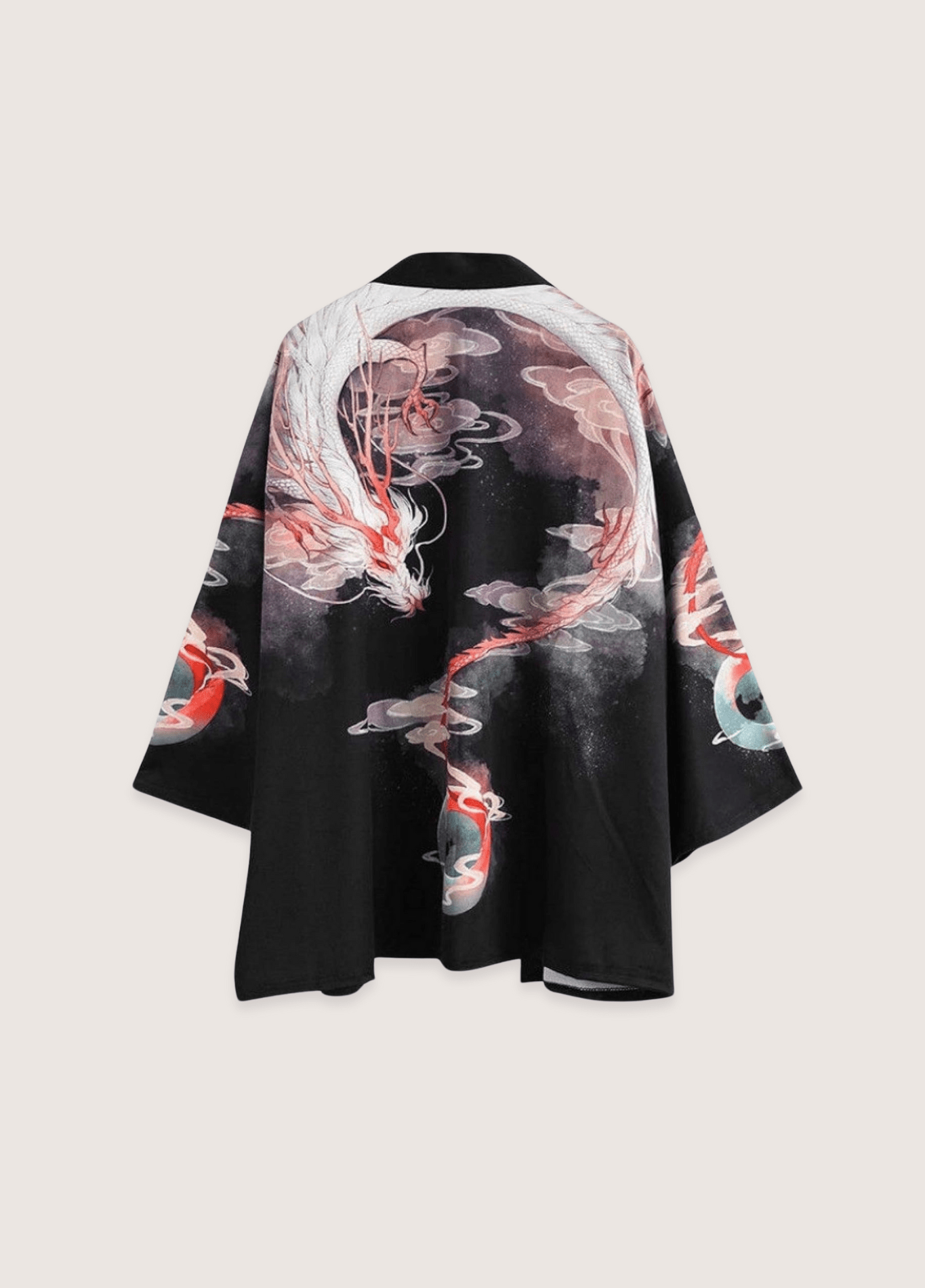 Kimono mixte motif dragon noir – Dragon Céleste