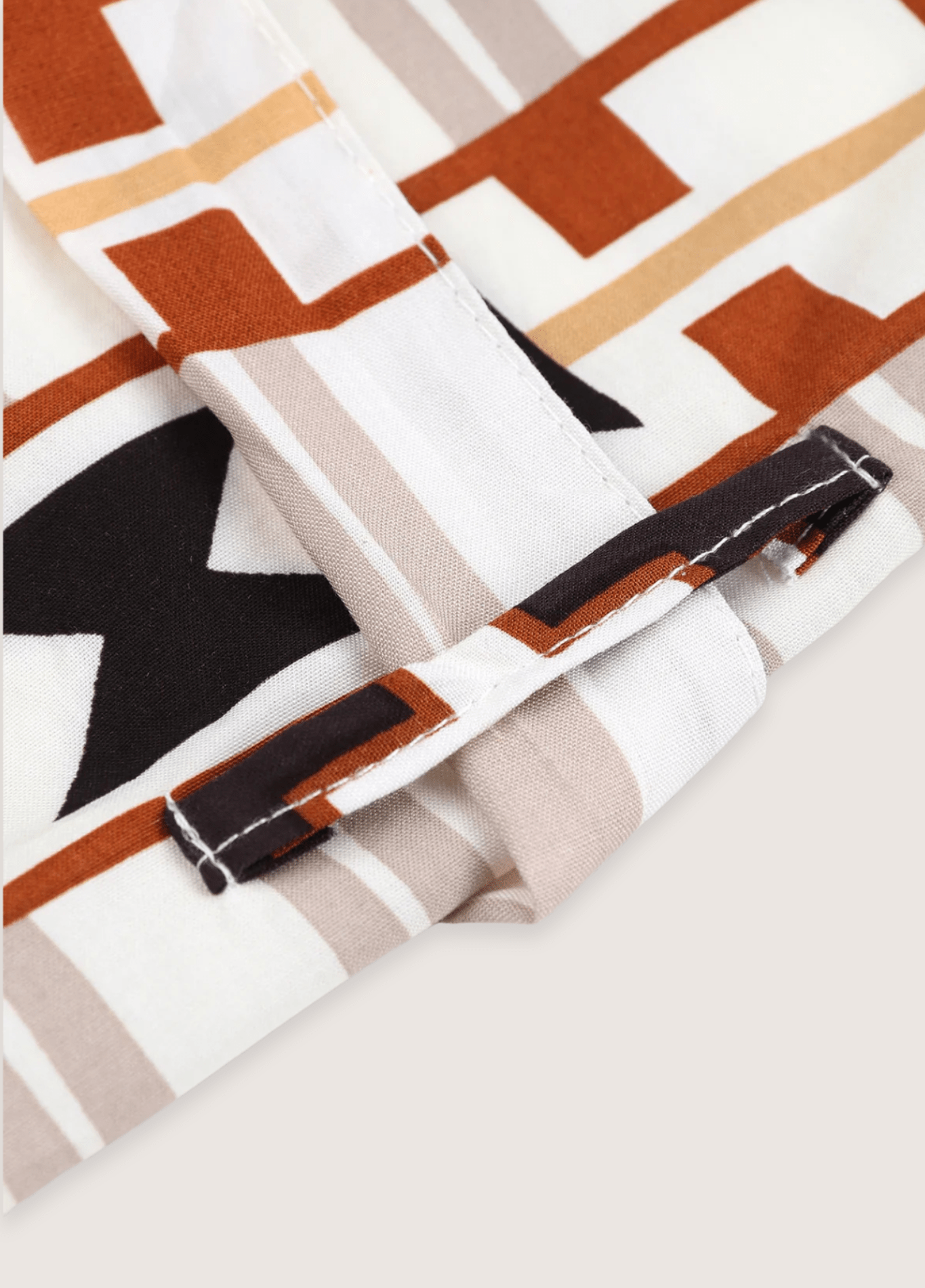Kimono long femme coton motif montagne beige