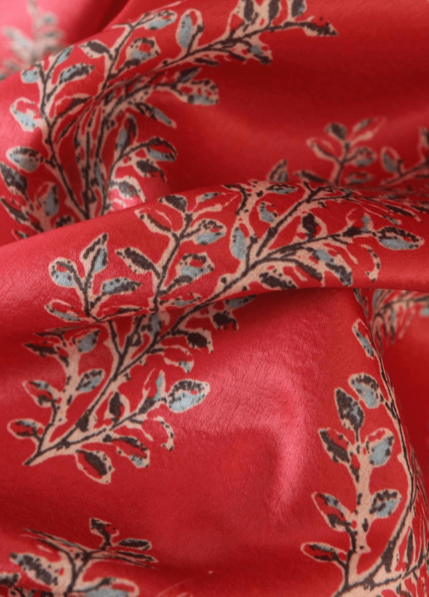 Kimono long femme floral rouge