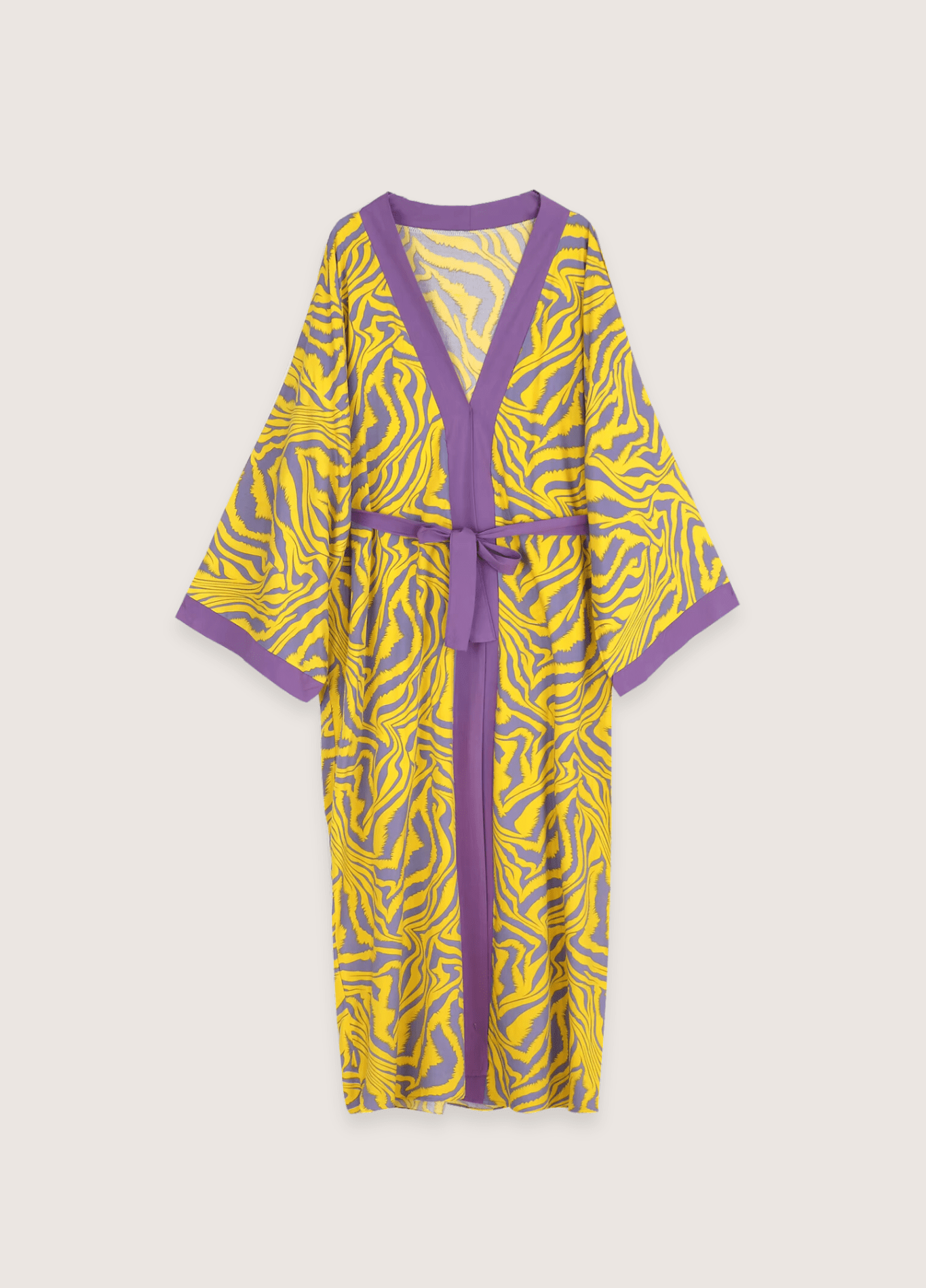 Kimono long femme jaune – Zebura jaune