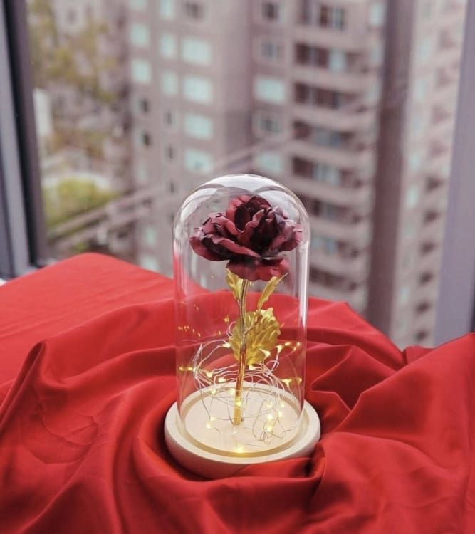 ATELIER-TIBET – Rose Éternelle sous Cloche – Élégance & Romance Durable