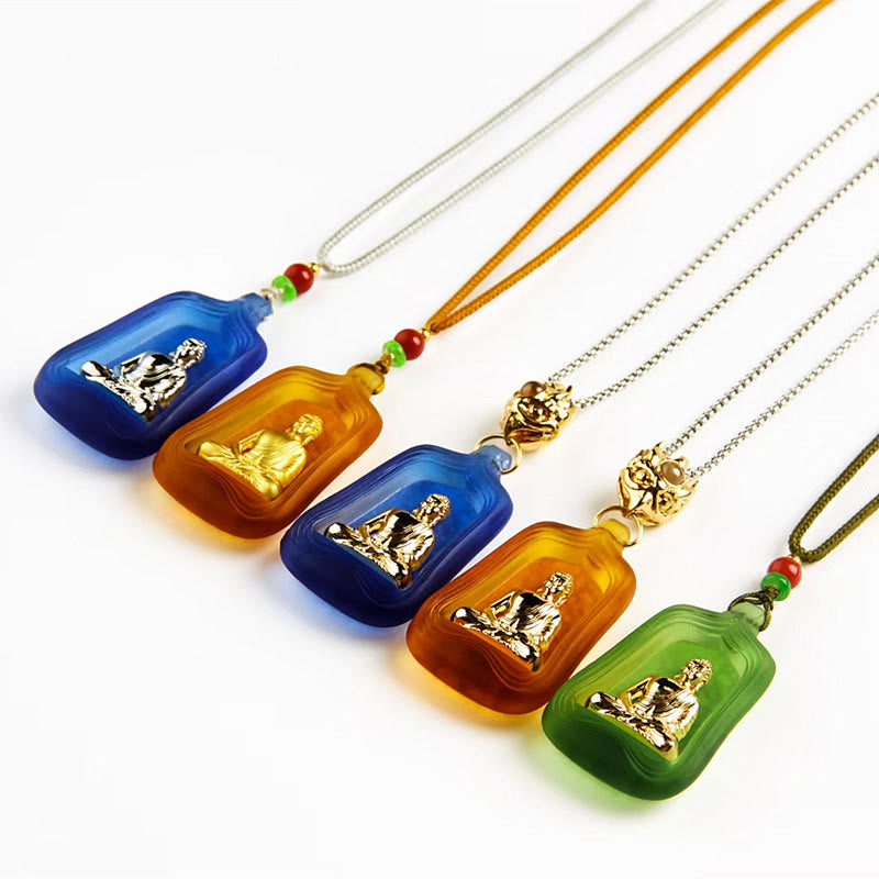 ATELIER-TIBET Collier Bouddha Médecine Cristal Liuli 48 mm