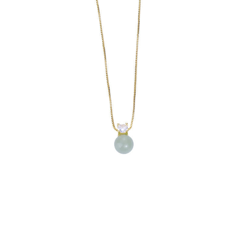 ATELIER-TIBET – Collier Lucky Bead en Jade Naturel
