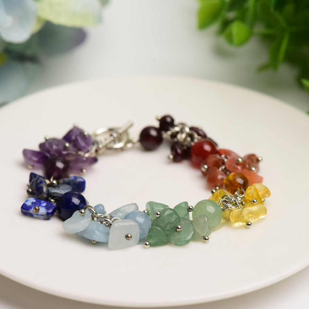 ATELIER-TIBET – Bracelet Chakra en Cristaux Naturels, Équilibre Énergétique
