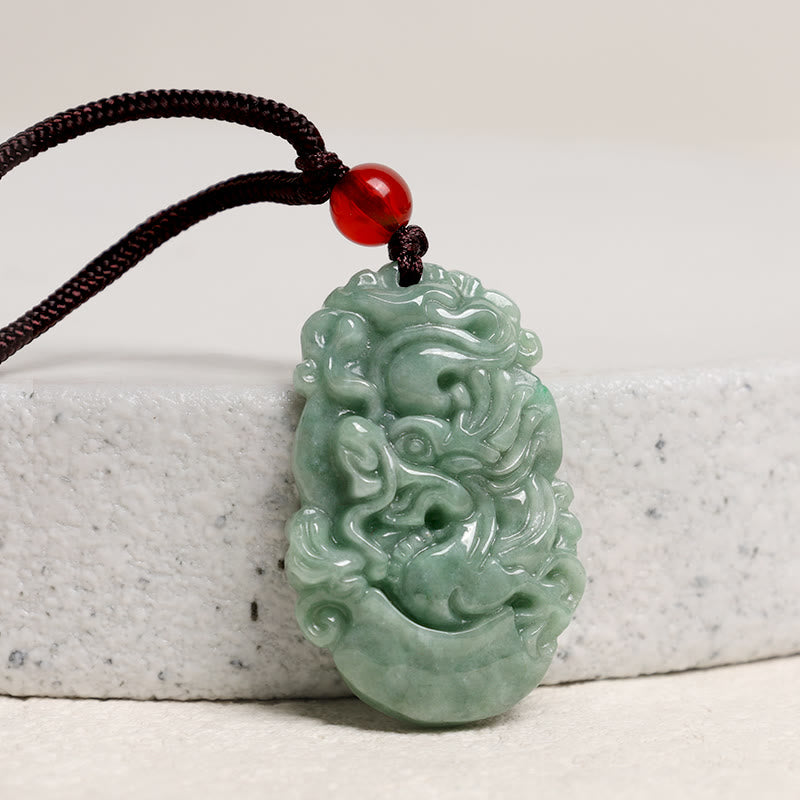 ATELIER-TIBET – Collier en Jade Naturel Zodiac Chinois (12 Signes)