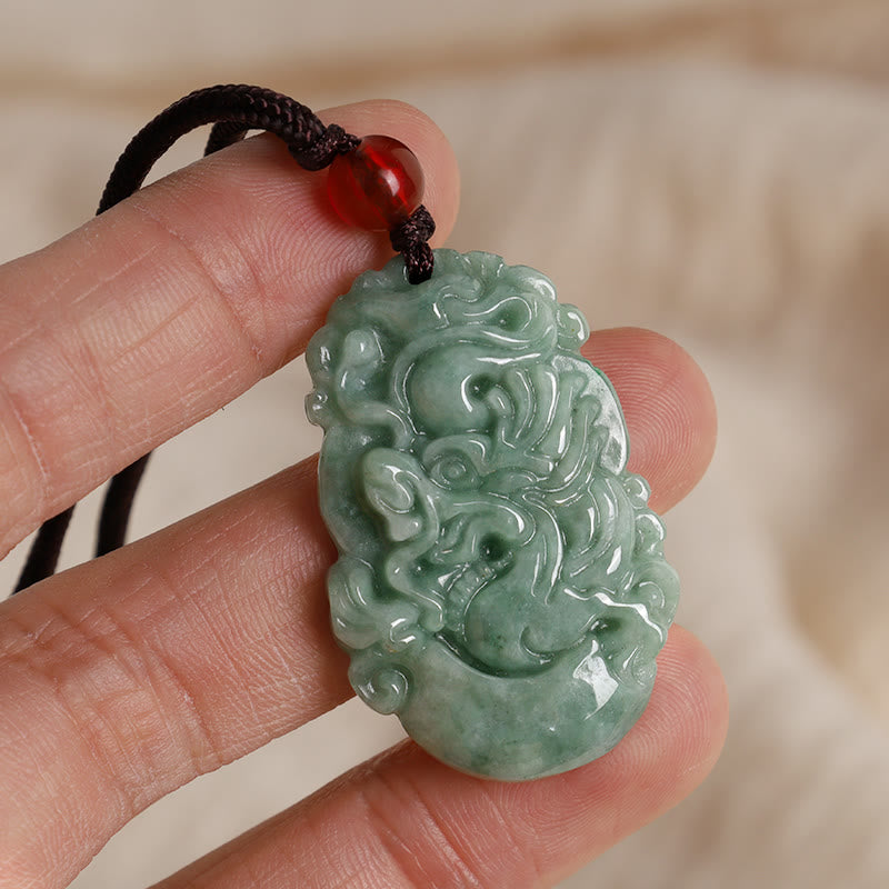 ATELIER-TIBET – Collier en Jade Naturel Zodiac Chinois (12 Signes)