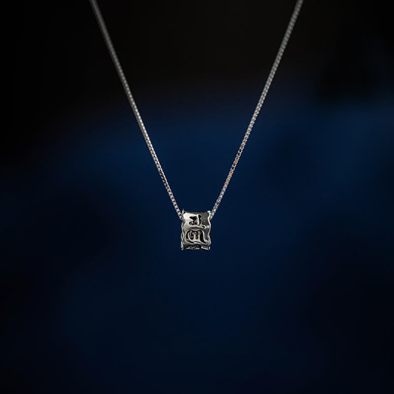 ATELIER-TIBET – Collier Om Mani Padme Hum en Argent Sterling 925