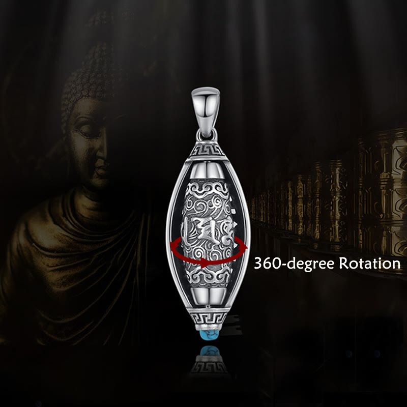 ATELIER-TIBET – Collier Rotatif Om Mani Padme Hum en Cuivre
