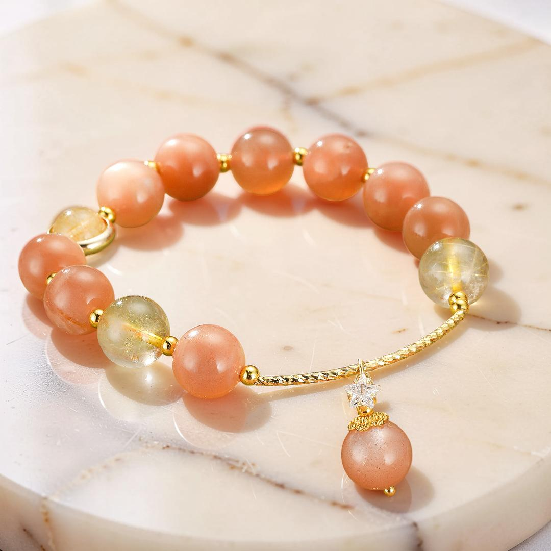 ATELIER-TIBET – Bracelet Pierre de Soleil – Étoile Rayonnante