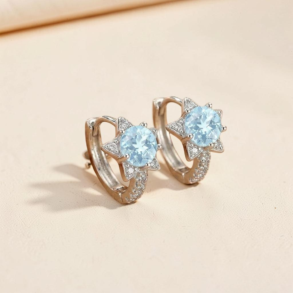 ATELIER-TIBET – Boucles d'Oreilles Topaze – Éclat Stellaire, Argent