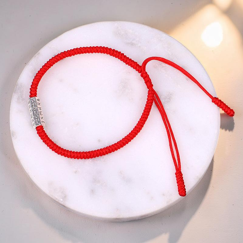ATELIER-TIBET – Bracelet Six Mantras Fil Rouge – Harmonie et Créativité