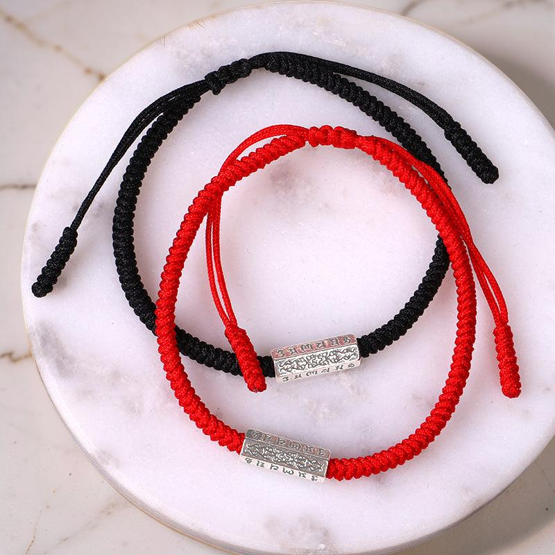 ATELIER-TIBET – Bracelet Six Mantras Fil Rouge – Harmonie et Créativité