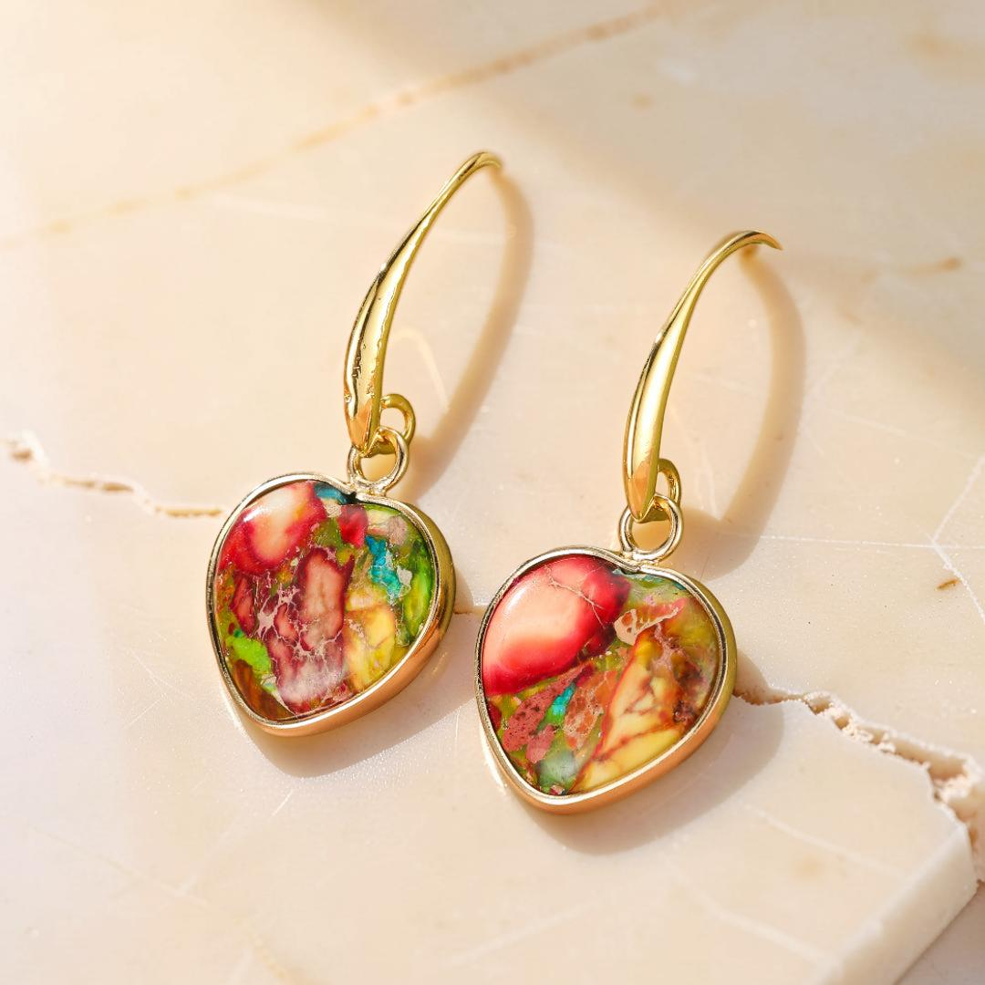 ATELIER-TIBET – Boucles d’Oreilles Jaspe – Éclat Vital