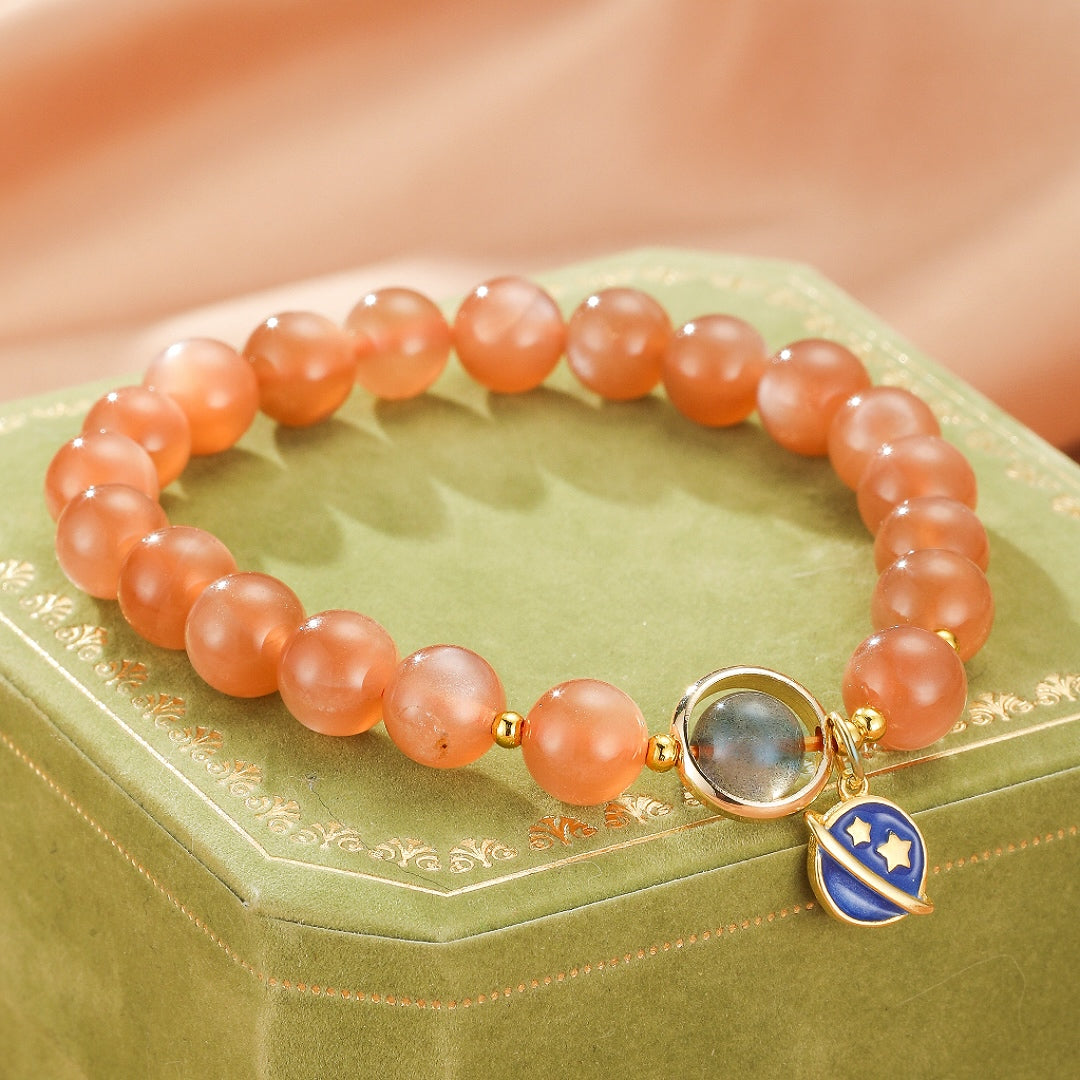 ATELIER-TIBET – Bracelet Pierre de Soleil et Pierre de Lune – Harmonie Cosmique