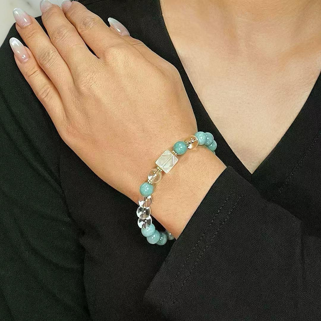ATELIER-TIBET – Bracelet Jade et Cristal de Roche – Clarté Céleste