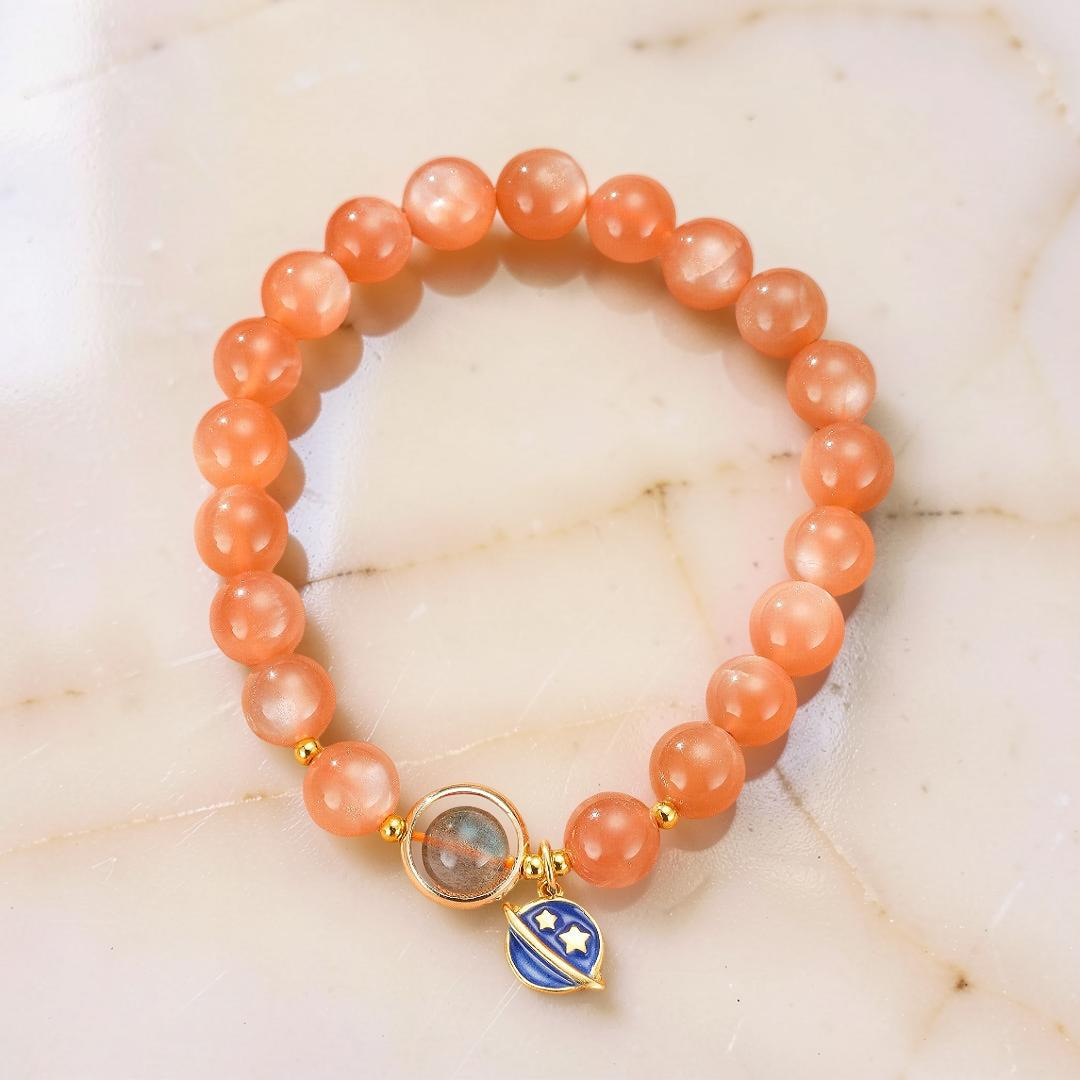 ATELIER-TIBET – Bracelet Pierre de Soleil et Pierre de Lune – Harmonie Cosmique