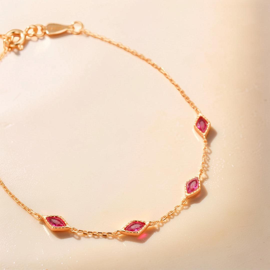 ATELIER-TIBET – Bracelet Cornaline – Grâce Intuitive, Argent Plaqué Or 14k