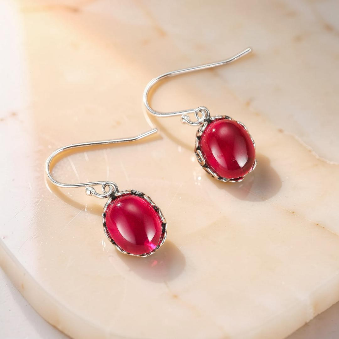 ATELIER-TIBET – Boucles d’Oreilles Cornaline – Reflets d’Orient, Argent