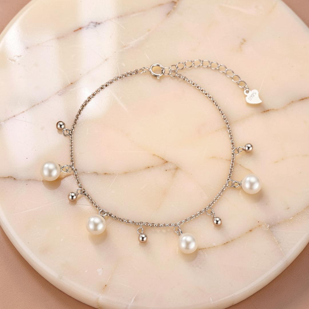 ATELIER-TIBET – Bracelet Perle – Danse Lumineuse, Argent 925