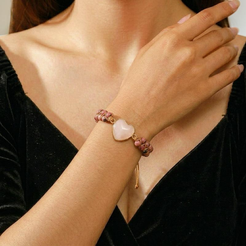 ATELIER-TIBET – Bracelet Quartz Rose – Cœur de Joie